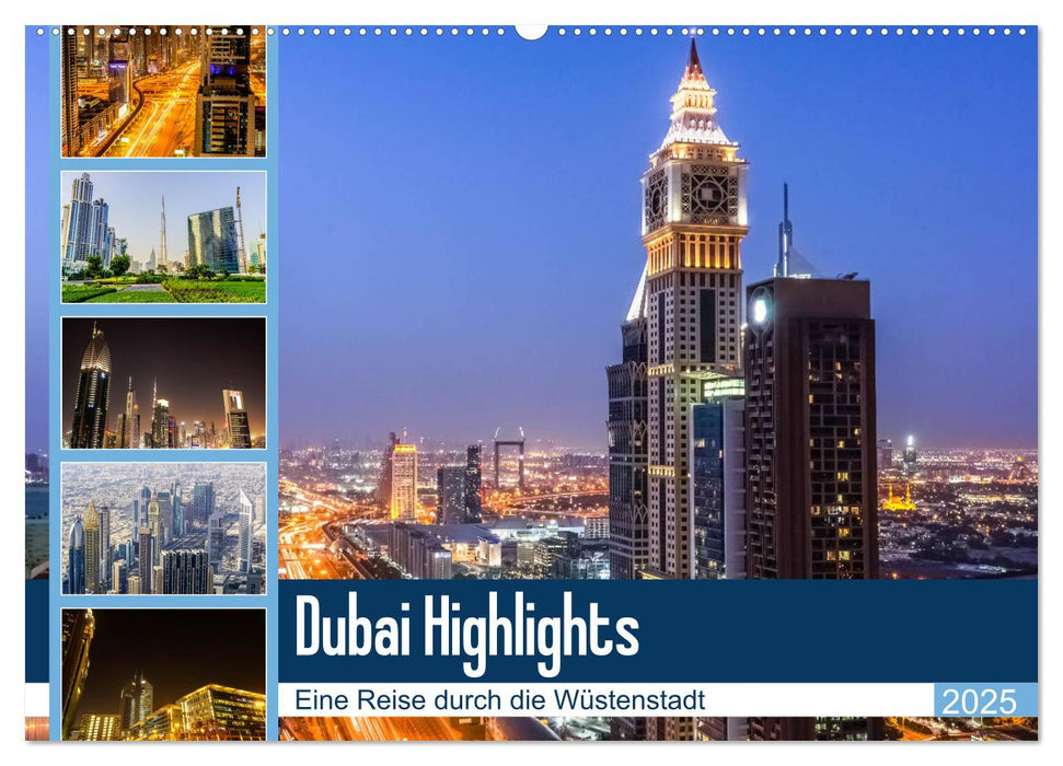 Dubai Highlights (CALVENDO Wandkalender 2025)