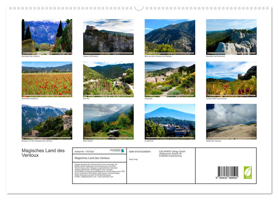 Magisches Land des Ventoux (CALVENDO Premium Wandkalender 2025)