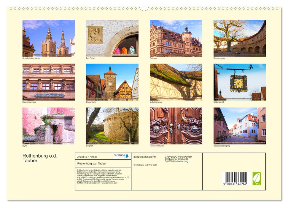 Rothenburg o.d. Tauber (CALVENDO Premium Wandkalender 2025)