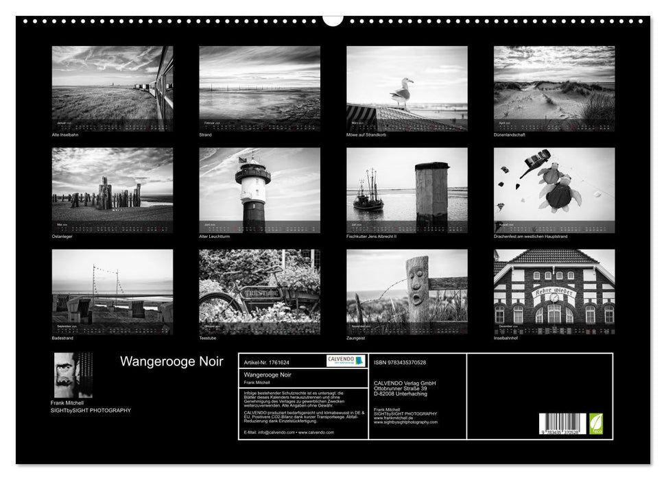 Wangerooge Noir (CALVENDO Wandkalender 2025)