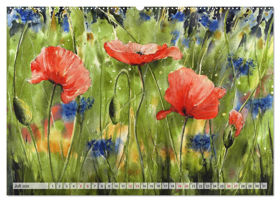 Landleben Aquarelle (CALVENDO Premium Wandkalender 2025)