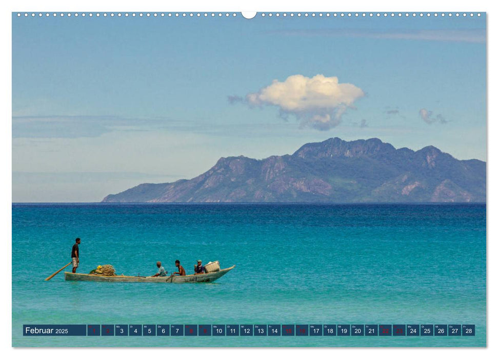 Seychellen - Inseln im Ozean (CALVENDO Premium Wandkalender 2025)