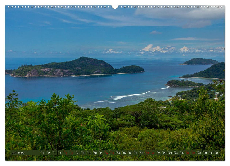 Seychellen - Inseln im Ozean (CALVENDO Premium Wandkalender 2025)