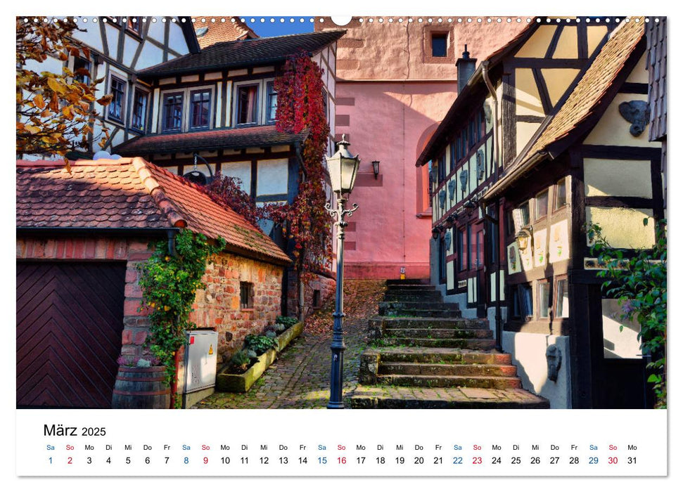 Michelstadt - Fachwerkromantik im Odenwald (CALVENDO Premium Wandkalender 2025)