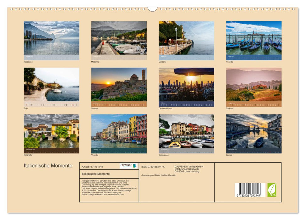 Italienische Momente (CALVENDO Premium Wandkalender 2025)