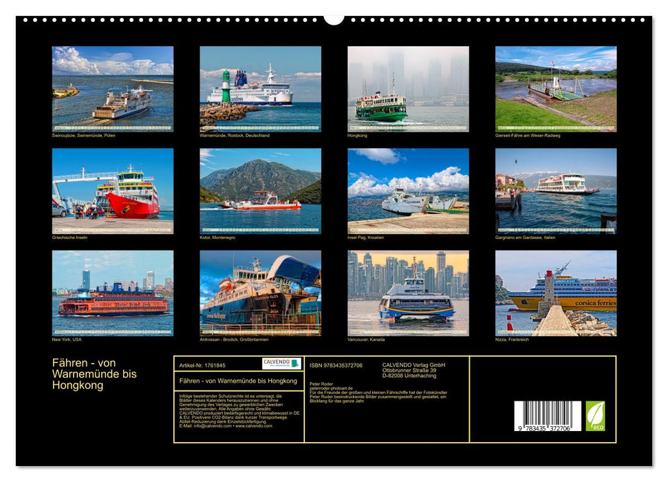 Fähren - von Warnemünde bis Hongkong (CALVENDO Premium Wandkalender 2025)