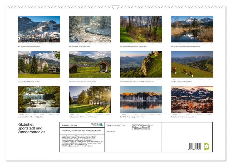 Kitzbühel, Sportstadt und Wanderparadies (CALVENDO Wandkalender 2025)