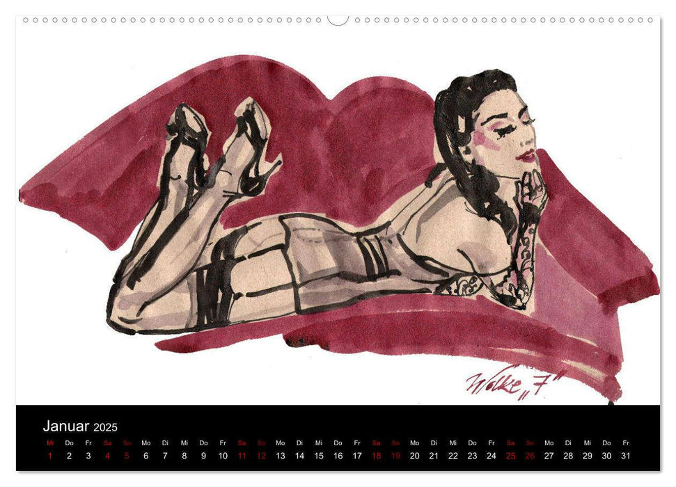 Burlesque 2 - Quickies von SARA HORWATH (CALVENDO Premium Wandkalender 2025)