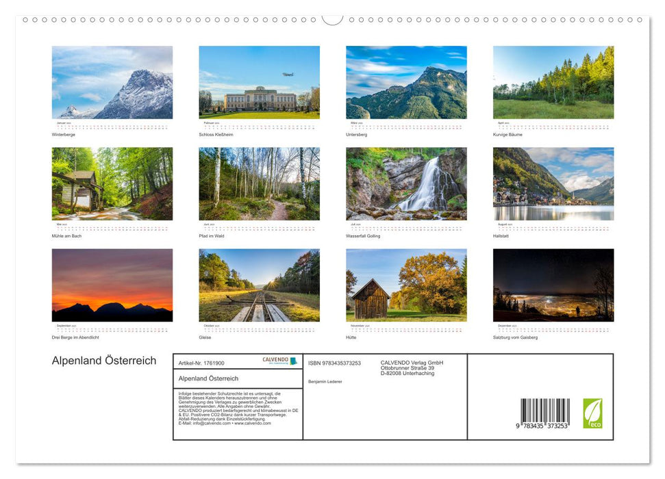 Alpenland Österreich (CALVENDO Premium Wandkalender 2025)