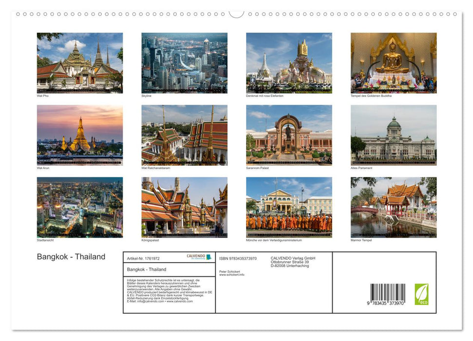 Bangkok - Thailand (CALVENDO Premium Wandkalender 2025)