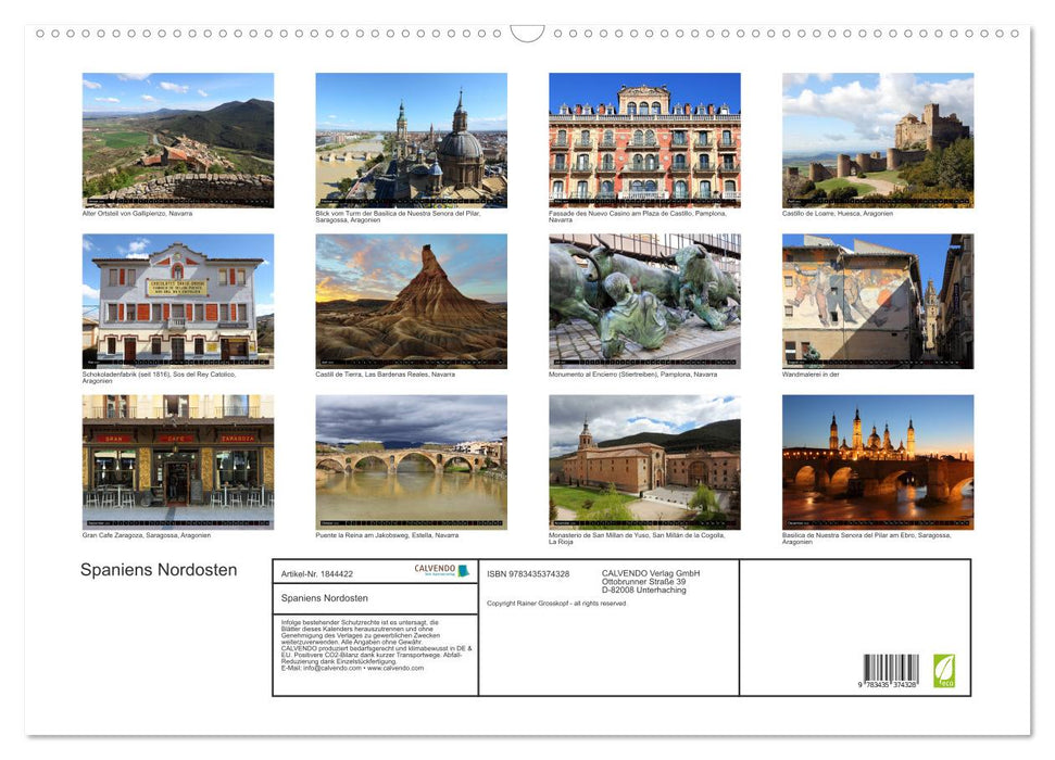 Spaniens Nordosten (CALVENDO Wandkalender 2025)