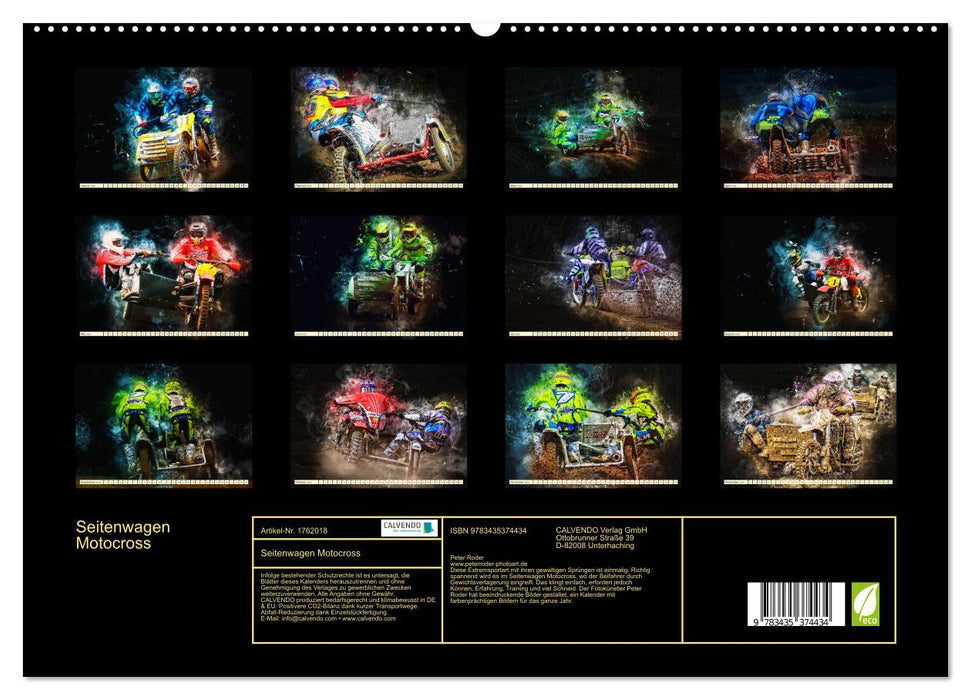 Seitenwagen Motocross (CALVENDO Premium Wandkalender 2025)