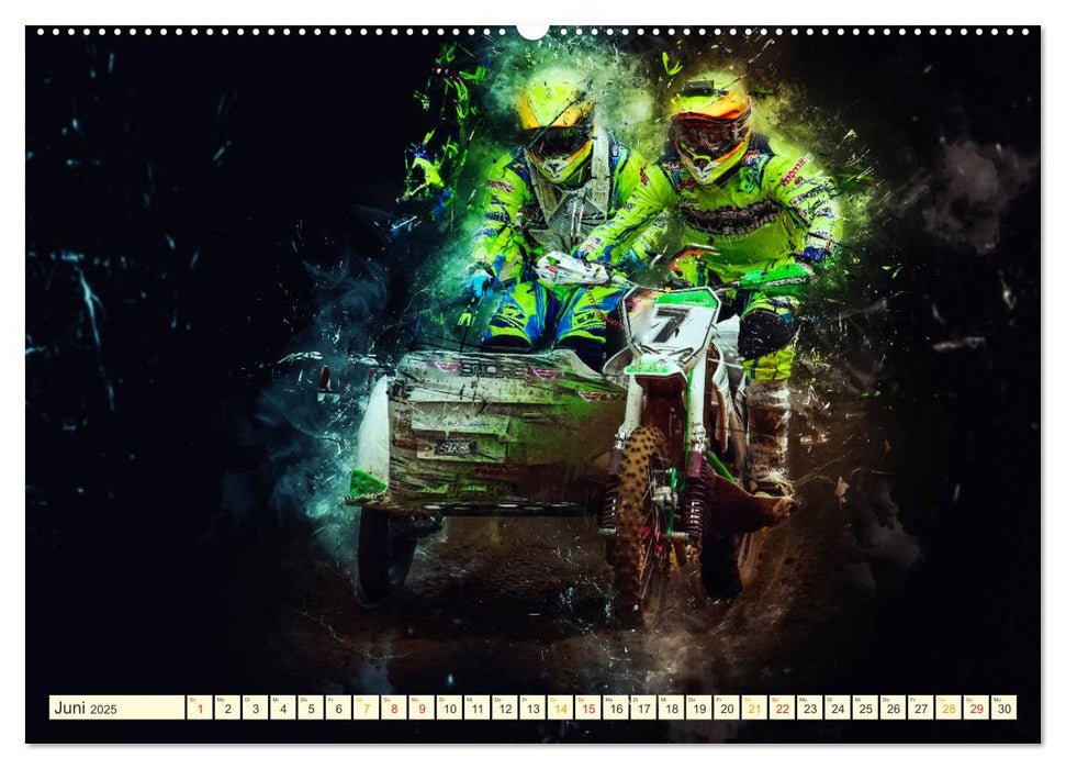 Seitenwagen Motocross (CALVENDO Premium Wandkalender 2025)