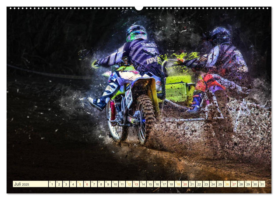 Seitenwagen Motocross (CALVENDO Premium Wandkalender 2025)