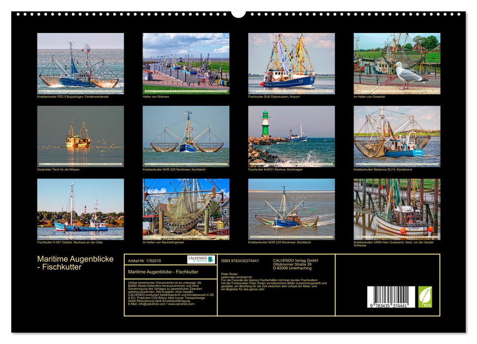 Maritime Augenblicke - Fischkutter (CALVENDO Premium Wandkalender 2025)