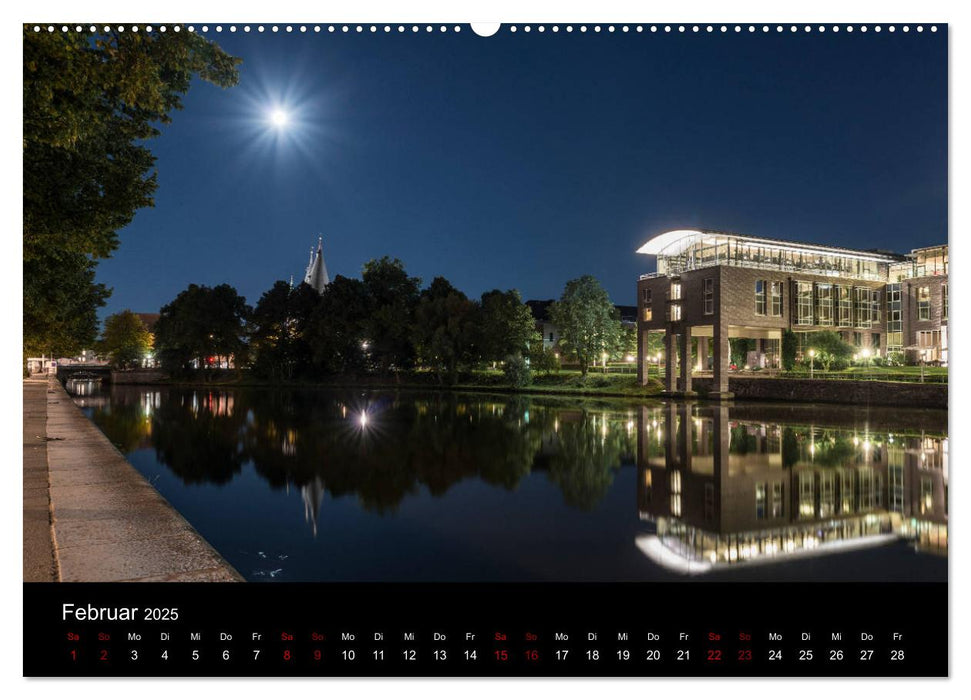 Eine Nacht in Lübeck (CALVENDO Premium Wandkalender 2025)