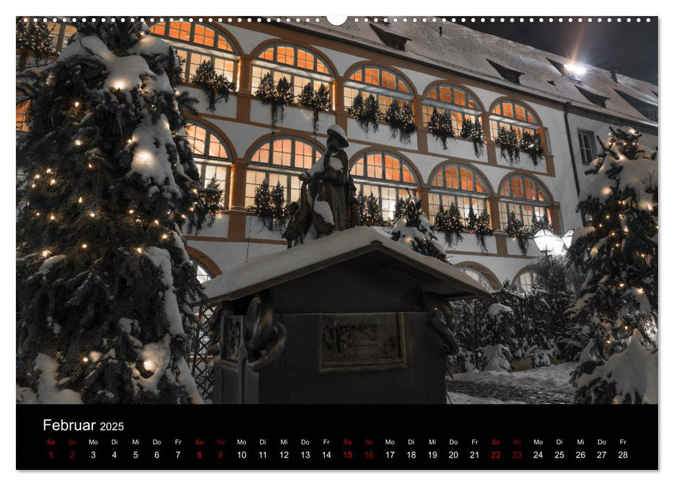 Regensburg bei Nacht (CALVENDO Premium Wandkalender 2025)