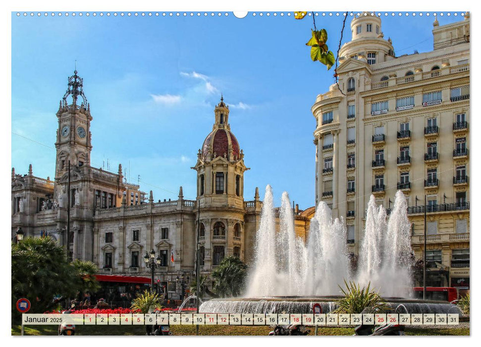 Valencia - sehenswert bei Tag und bei Nacht (CALVENDO Premium Wandkalender 2025)