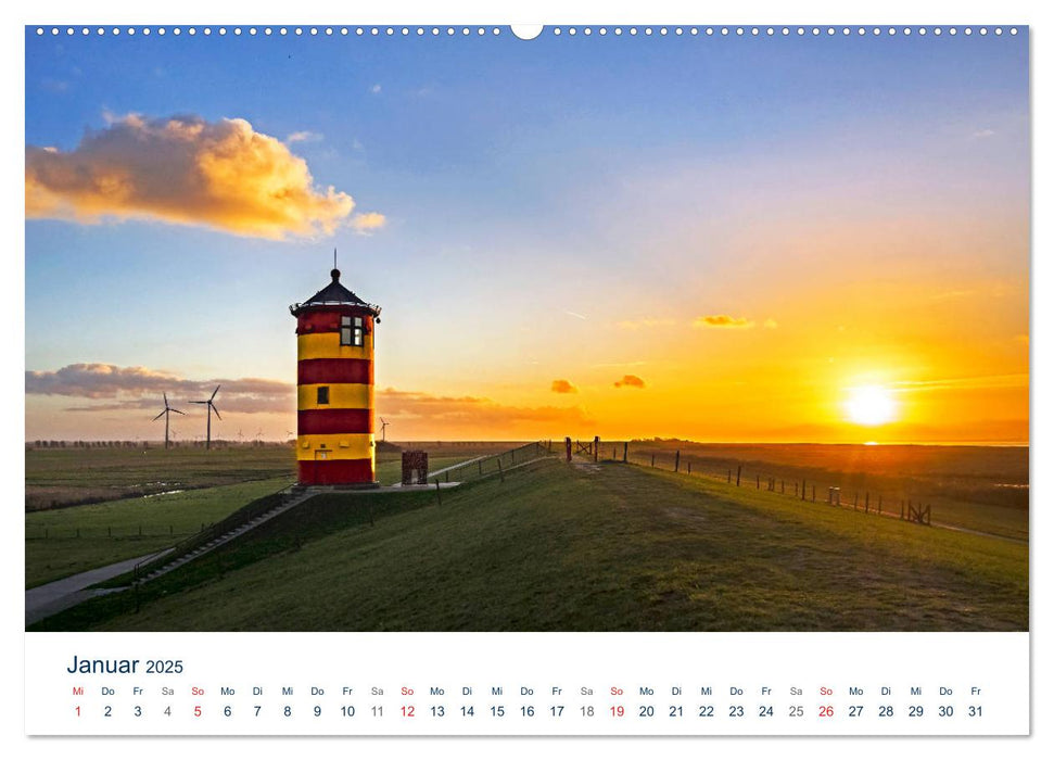 Leuchttürme an der See (CALVENDO Premium Wandkalender 2025)