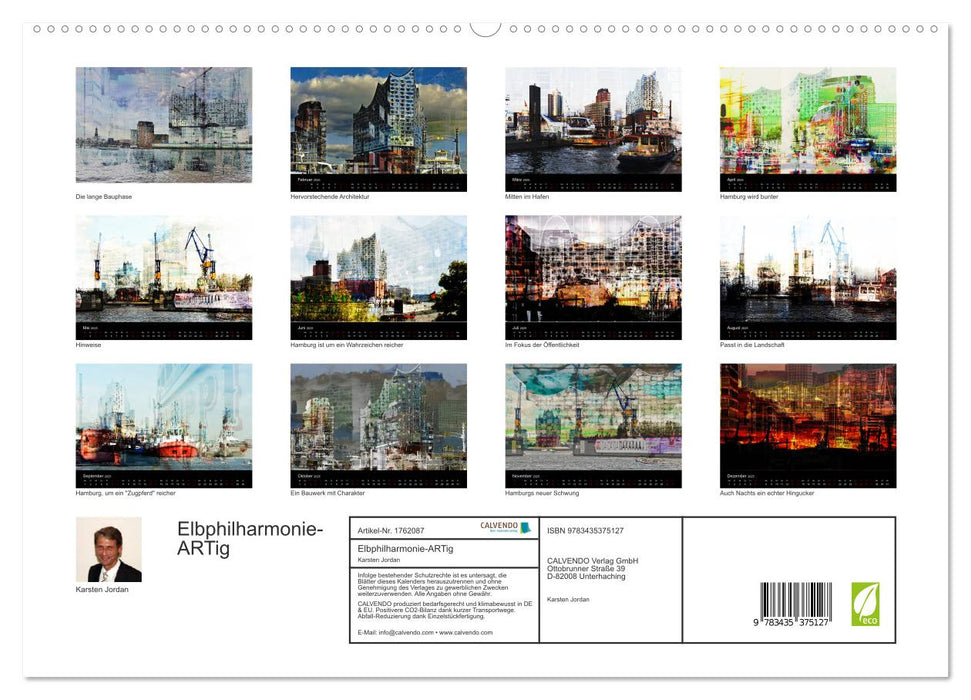 Elbphilharmonie-ARTig (CALVENDO Premium Wandkalender 2025)