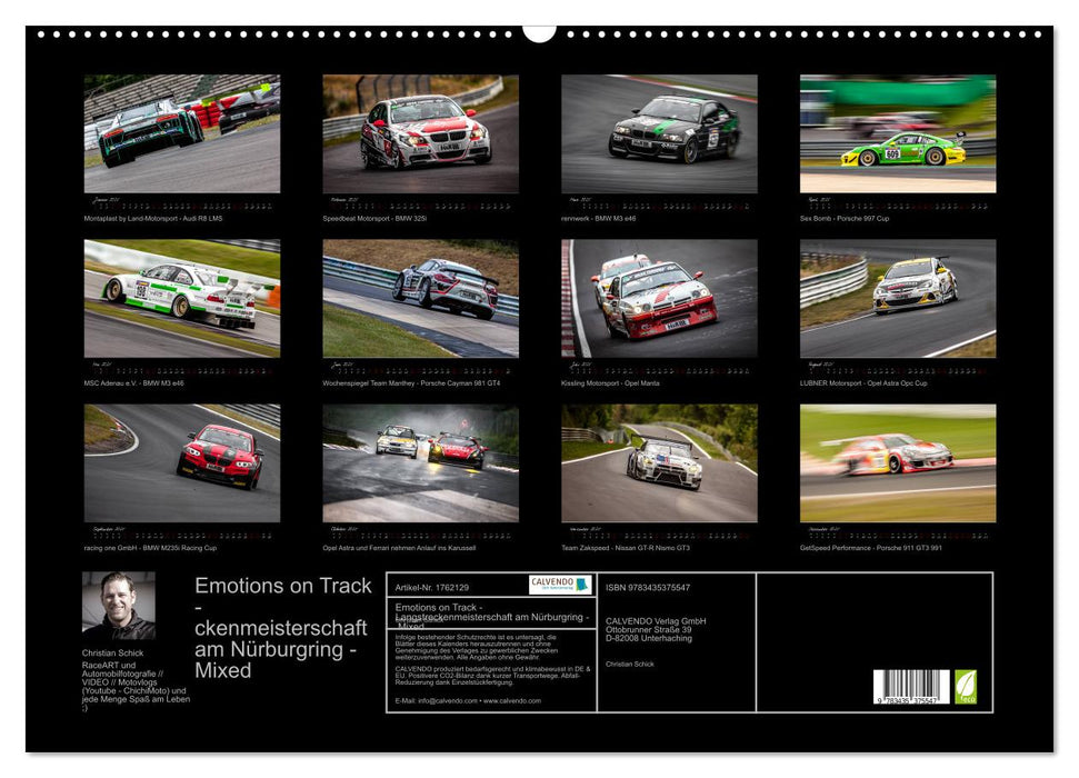 Emotions on Track - Langstreckenmeisterschaft am Nürburgring - Mixed (CALVENDO Wandkalender 2025)