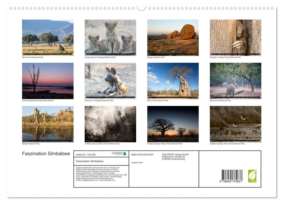 Faszination Simbabwe (CALVENDO Premium Wandkalender 2025)