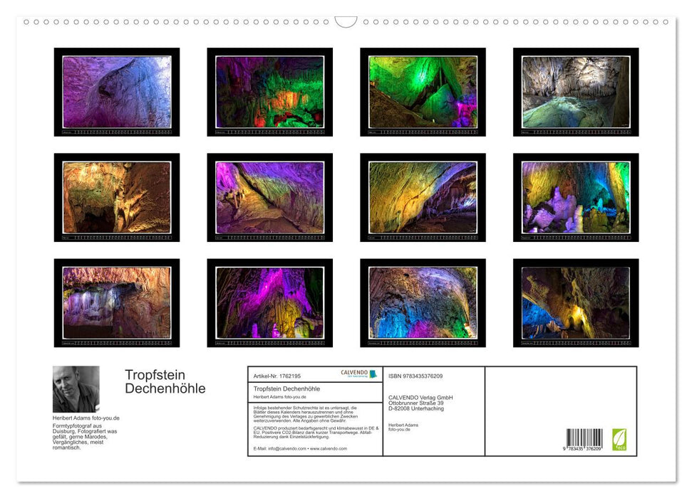 Tropfstein Dechenhöhle (CALVENDO Wandkalender 2025)