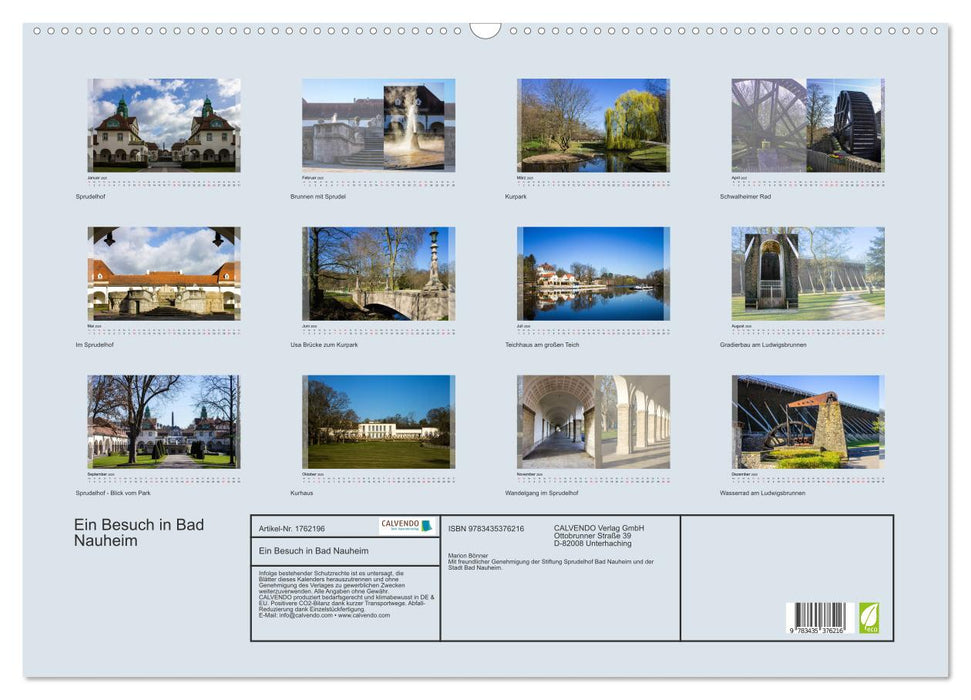 Ein Besuch in Bad Nauheim (CALVENDO Wandkalender 2025)