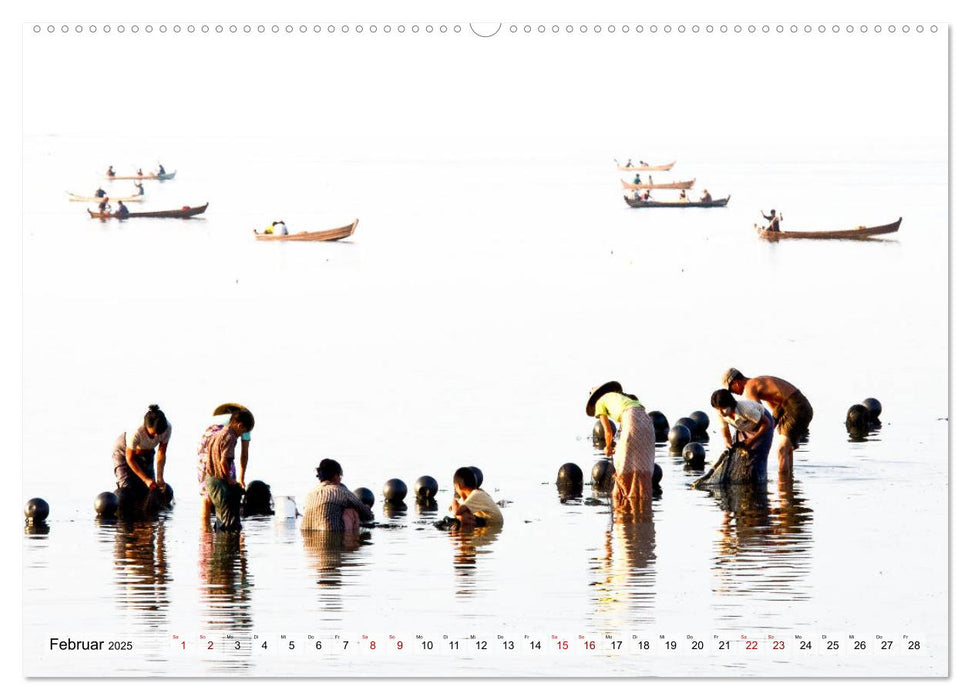 Myanmar - Reise durch das alte Burma (CALVENDO Premium Wandkalender 2025)