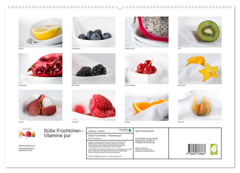 Süße Früchtchen - Vitamine pur (CALVENDO Premium Wandkalender 2025)