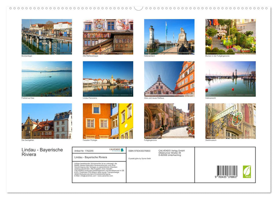 Lindau - Bayerische Riviera (CALVENDO Premium Wandkalender 2025)