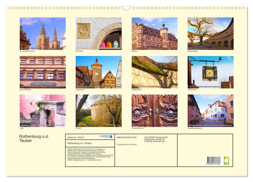 Rothenburg o.d. Tauber (CALVENDO Wandkalender 2025)