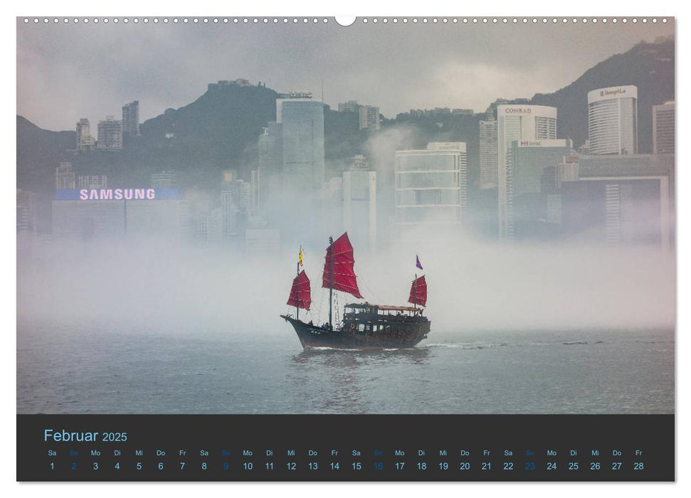 Hong Kong - Skylines (CALVENDO Premium Wandkalender 2025)