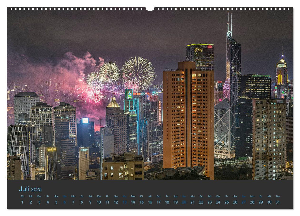 Hong Kong - Skylines (CALVENDO Premium Wandkalender 2025)