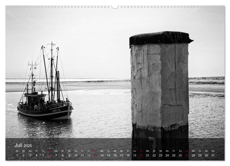 Wangerooge Noir (CALVENDO Premium Wandkalender 2025)