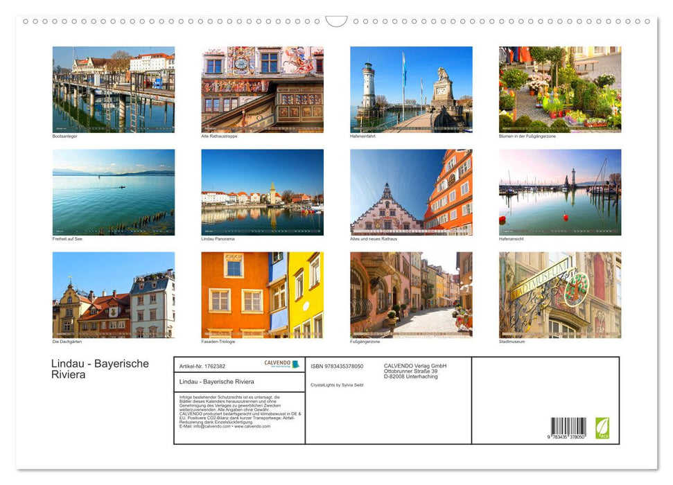 Lindau - Bayerische Riviera (CALVENDO Wandkalender 2025)