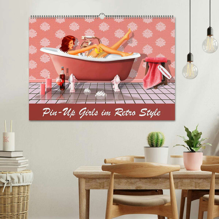 Pin-Up Girls im Retro Style by Mausopardia (CALVENDO Wandkalender 2025)