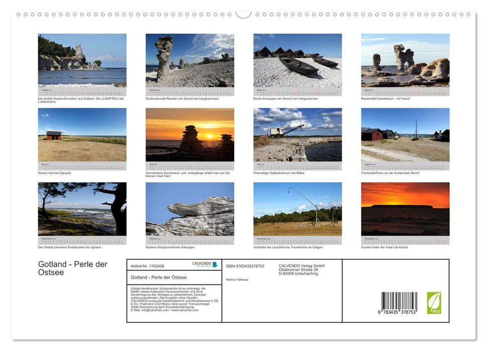 Gotland - Perle der Ostsee (CALVENDO Premium Wandkalender 2025)