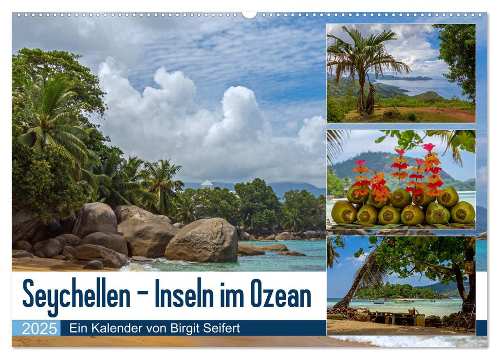 Seychellen - Inseln im Ozean (CALVENDO Wandkalender 2025)