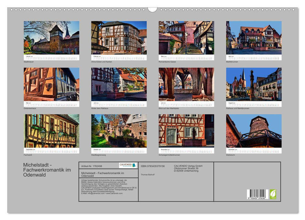 Michelstadt - Fachwerkromantik im Odenwald (CALVENDO Wandkalender 2025)