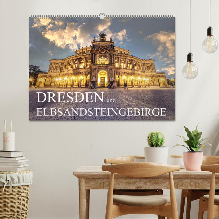 Dresden und Elbsandsteingebirge (CALVENDO Wandkalender 2025)