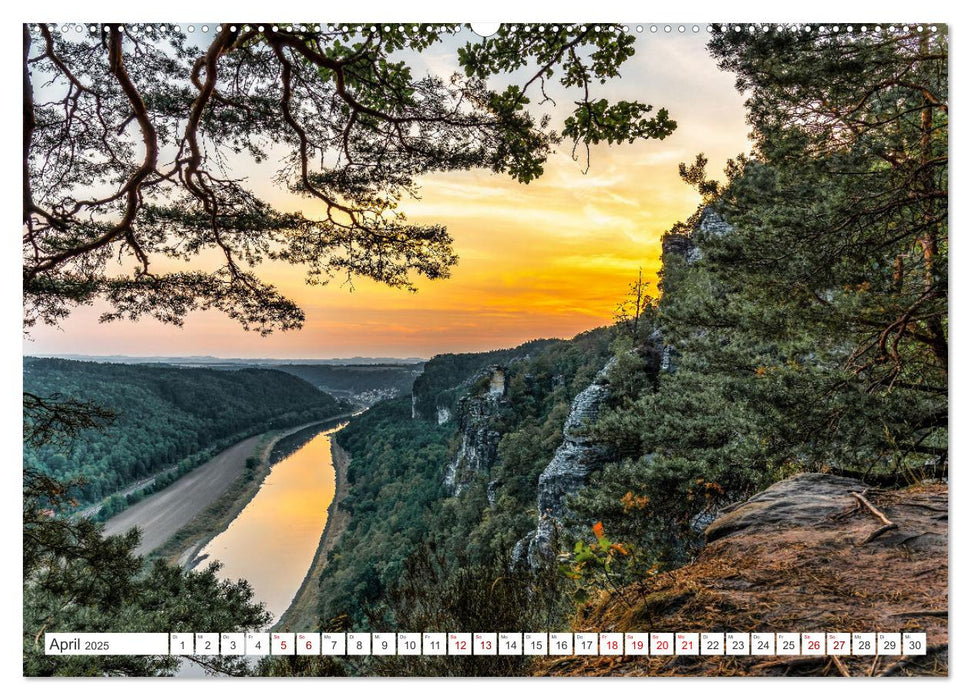 Dresden und Elbsandsteingebirge (CALVENDO Wandkalender 2025)