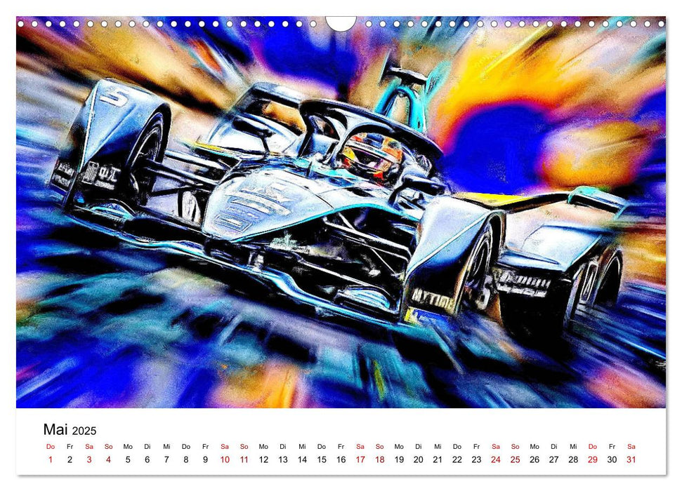 Cars'n'Arts - Digital Artwork von Jean-Louis Glineur (CALVENDO Wandkalender 2025)