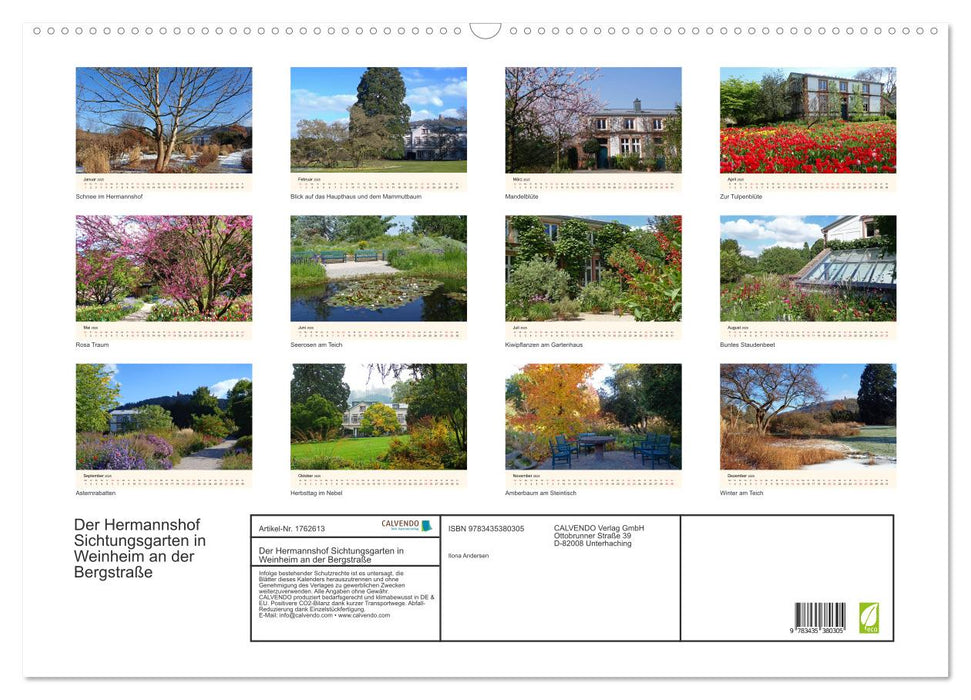 Der Hermannshof Sichtungsgarten in Weinheim an der Bergstraße (CALVENDO Wandkalender 2025)