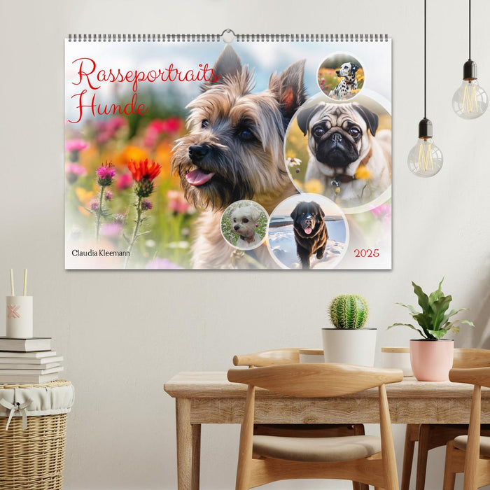 Rasseportraits - Hunde (CALVENDO Wandkalender 2025)