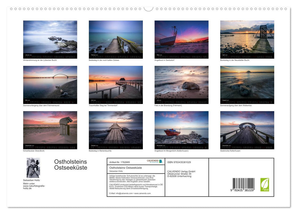 Ostholsteins Ostseeküste (CALVENDO Premium Wandkalender 2025)