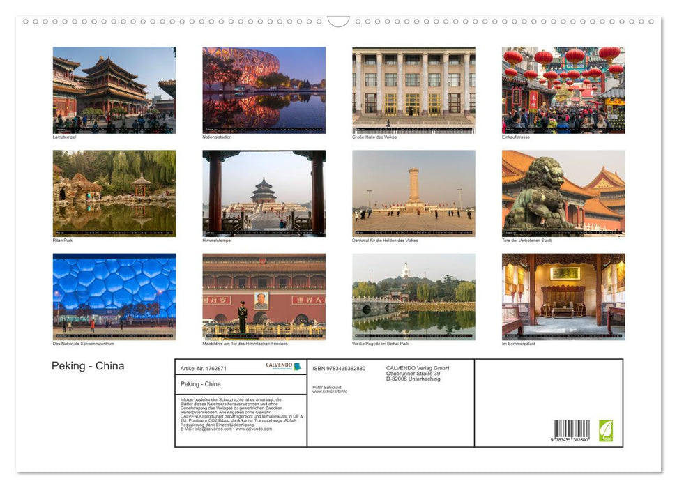 Peking - China (CALVENDO Wandkalender 2025)