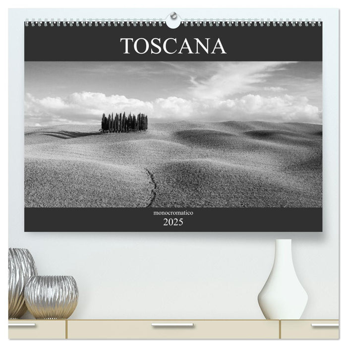 Toscana - monocromatico (CALVENDO Premium Wandkalender 2025)