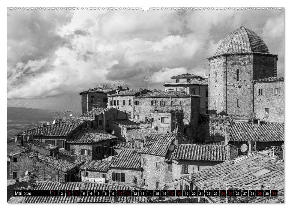 Toscana - monocromatico (CALVENDO Premium Wandkalender 2025)