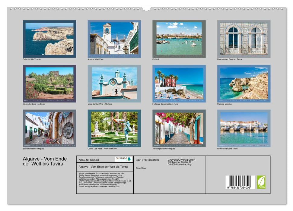 Algarve - Vom Ende der Welt bis Tavira (CALVENDO Premium Wandkalender 2025)